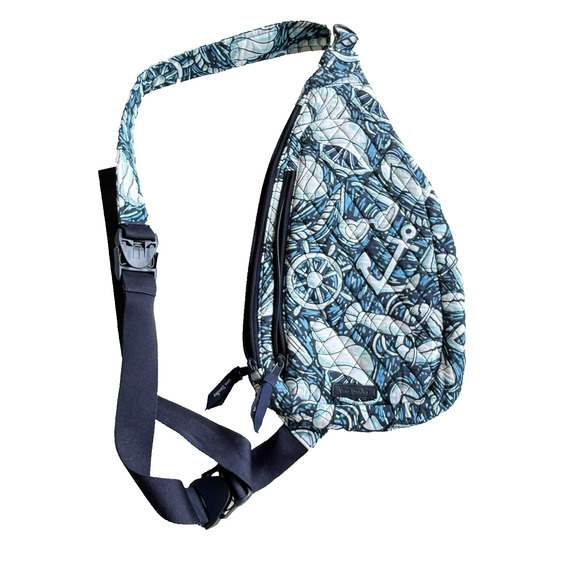 Vera Bradley Sea Life Navy Sling Backpack – Lighten Up Line - Picture 2 of 8